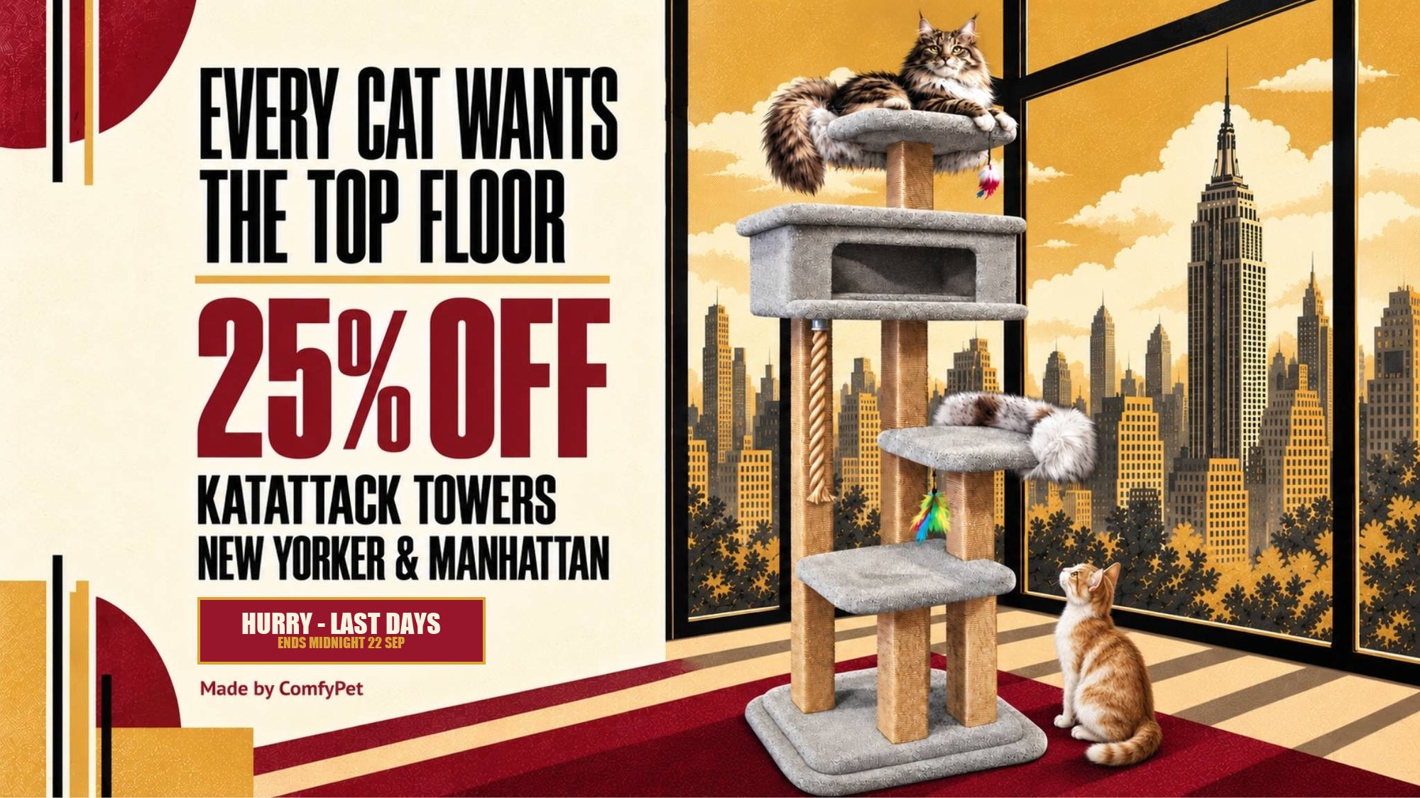 KatAttack Top Floor Sale: 25% off New Yorker and Manhattan, last days