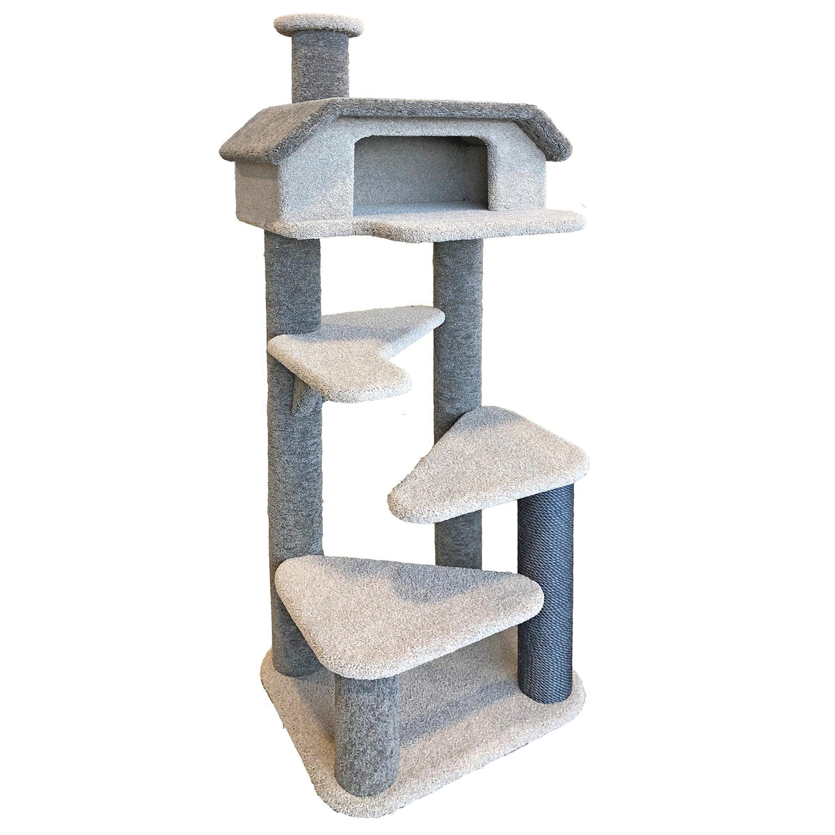 KatAttack Dallas Cat Tower with House